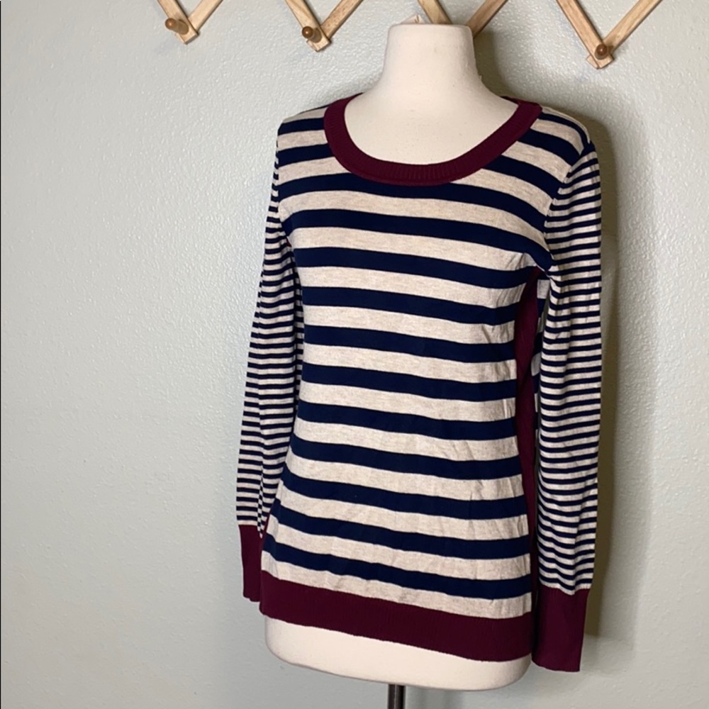 OLIVE + OAK Womens Striped Sweater Sz Small